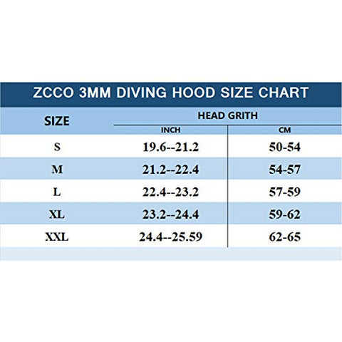 ZCCO Diving Hood Men and Women 3MM